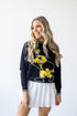 Iowa Wicks Woven Striped Detail Sweater